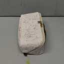 EACHY Travel Makeup Bag, Large Capacity Cosmetic Bags for Women, Waterproof Portable Pouch Open Flat Toiletry Bag Pattern Make up Bag (F-Beige) (Medium)