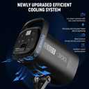 NEEWER S101-300W Strobe Flash Light with 9 Levels 150W Modeling Lamp, 300Ws GN58 5600K with Standard Bowens Mount Reflector, S1/S2 Mode Silent Fan for Photography Studio, Portrait Product Shooting