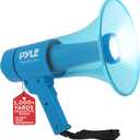 Pyle Portable PA Megaphone with Alarm Siren & Adjustable Volume - 40 Watt Handheld Lightweight Marine Grade Waterproof Bullhorn - AA Battery Powered For Indoor Outdoor Use