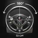 SUBSONIC - Superdrive SV250 Steering Wheel. Racing Wheel with pedals and Gearshift Paddles - 22 cm Diameter, 180 Roation Angle - For Nintendo Switch 2 - Switch - PS4 - Xbox Series X/S, Xbox One & PC