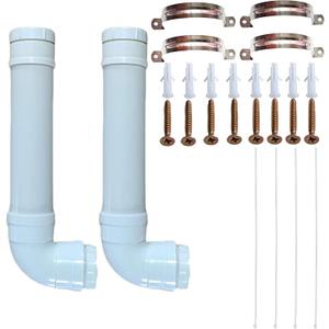 Automatic Chicken Waterer-Hanging PVC Poultry Watering System for Coops, DIY Kit for Hens, Ducks, Rabbits, and Small Animals (2 Pack)
