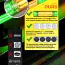 42inch 206 LED Rooftop Emergency Strobe Light Bar Flashing Safety Lights w/Controller Traffic Advisor Warning Hazard Light for Trucks Vehicles Construction Tow Pickup Snowplow Amber Green