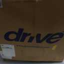 Drive Medical 11148-1 Folding Steel Bedside Commode Chair, Portable Toilet, Supports Individuals Weighing Up To 350 Lbs, with 7.5 Qt. Bucket and 13.5 Inch Seat, Grey