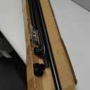Spring Tension Curtain Rod 28 To 48 Inch Adjustable Expandable Black Tension Rod 7/8" Shower Curtain Rods No Drilling Spring Loaded Curtain Rod for Windows Bathroom Closet Kitchen Bedroom Doorway Door