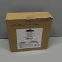 JOIEDOMI 9 inch Silver PVC Star Christmas Tree Topper, with 10 Warm White Light Glitter Swirl Battery Powered Indoor Decorations for Home Holiday Xmas Party