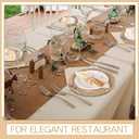Gejoy 18 Pcs Round Burlap Placemats Wood Bead Napkin Rings with Dinner Napkins Cloth, Jute Heat Resistant Placemats Boho Wooden Rings for Plates Wedding Dining Table