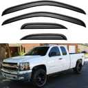 Window Visors Rain Guards for 2007-2013 Chevy Silverado/GMC Sierra 1500, Window Vent Wind Deflectors Visors Shades for 07-14 Silverado/Sierra 2500HD/3500HD Double/Extended Cab