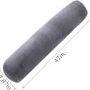 1 MIDDLE ONE Body Pillow for Adults, Bolster Pillow with Removable Velvet Cover, Long Round Cervical Roll Pillow, 47 x 7.87 Inches, Grey