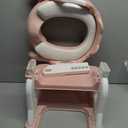 Meulife Potty Training Seat, Upgrade 2 in 1 Potty Training Toilet for Toddler, Toddler Toilet Seat for Boys Girls with Support Bar, Anti-Slip Pad and Step Stool (Pink)