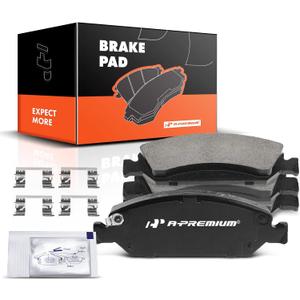 A-Premium Front Ceramic Disc Brake Pads Set Compatible with Select Chevy, Cadillac and GMC Models - Silverado, Tahoe, Suburban, Express, Avalanche, Escalade EXT ESV, XTS, Savana, Sierra, Yukon XL