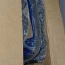 Sweetcrispy Computer Video Game Chair - Ergonomic Home Office with Comfy Lumbar Support, PU Leather Height Adjustable with Flip-up Armrest and 360 Swivel Wheels, Blue, for Adults, Teens