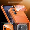 TOBOVON Magnetic for iPhone 16 Case with Camera Lens Protector, Compatible with MagSafe, Camera Control Button, Slim Shockproof Phone Cover for iPhone16, Orange