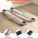 VEVOR Appliance Rollers Heavy Duty, Extendable Appliance Rollers Mobile Washing Machine Base, Mini Fridge Stand Moving Cart for Refrigerators, Dryers, Dishwashers, White