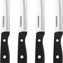Farberware Triple-Riveted 4-Piece Steak Knife Set, High-Carbon Stainless Steel, Razor-Sharp Knives, Kitchen Knives, Set of 4, Black