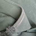 VFSHOW Womens 2024 Formal Prom Maxi Dresses Illusion Halter Keyhole Back High Slit Applique Twist Front Evening Gown Dress (Green, Large)