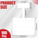 100 Pack Shelf Talker Sign Holder, Clear PVC Shelf Channel Wobbler Sign Holder Reusable Price Tags with Clip for Retail Store Supermarket Display, 3-1/2" by 5-1/2"