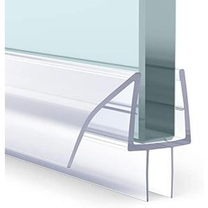 AmazerBath 3 PCS Shower Door Bottom Seal for 3/8 Inch Glass - (15.75 Inches x 3), 3 Section Segmented Shower Installation Kit Frameless Glass Door Seal Strip