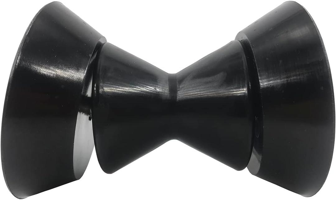 3 Inch 4Inch Boat Trailer Roller Assembly Bow Stop Bell Roller with 1/2 Inch Shaft, 3 Inch Roller fits 3 Inch Bracket, 4 Inch Roller fits 4 Inch Bracket, Polyurethane (3inch Black V)
