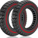 10x2 Solid Tire: Replacement for 10x2.125 Original Tire, Fit for Ninebot F25 F30 F35 F40 F65 F65I F25I D18W D28U D38E, 10 inches Electric Scooter Front Rear Replacement Wheels Red 2pcs