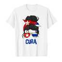 Cuba for Girl Cuban Flag for Women Cubana T-Shirt,S
