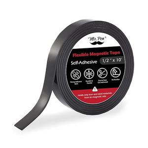 Mr. Pen Flexible Magnetic Tape, 1/2 Inch x 10 Feet, Magnetic Strip, Magnets with Adhesive Backing, Magnetic Strips with Adhesive Backing, Magnet Tape, Magnetic Tape Roll, Adhesive Magnetic Strips.