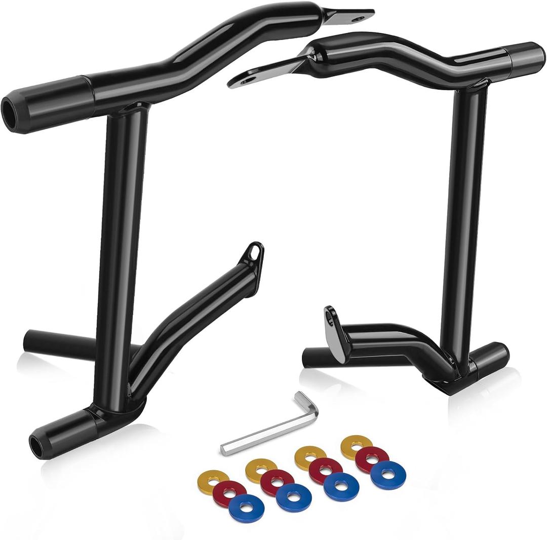 Saddlebag Guards Rear Saddlebag Support Bracket Kit Tip Over Protection Crash Bar Fit for Harley Touring Street Glide Road Glide Road King Electra Glide CVO Ultra Limited 2009-2025