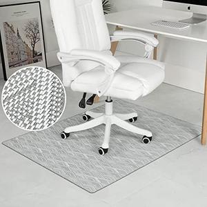 RccugmatS Chair Mat for Hardwood & Tile Floor, 36" x 48" Heavy Duty Office Chair Mat for Rolling Chairs Easy Glide, Anti Slip, Non-Curve, Floor Protector for Home Office, Diamond Gray