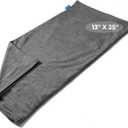 CooCoCo Heating Pad Cover, Crystal Velvet Cover for 12'' x 24'' Heating Pad, Soft Replacement Cover, Washable Cover for Electric Heating Pad, Cover ONLY, Gray