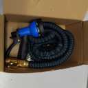 Flexi Hose Expandable Garden Hose with 8 Function Nozzle, 25FT - Lightweight Retractable Garden Hose, Water Hose - No-Kink Flexibility, 3/4 Inch Solid Brass Fittings and Double Latex Core