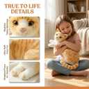 GUDVES Orange Tabby Cat Stuffed Animal Baby Stuffed Animal Cat Plush Toy Shorthair Cat 12 Inch (Orange B)