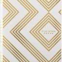 Five Star Composition Book, College Ruled Paper, 7-1/2" x 9-3/4", 80 Sheets, Hardcover, Metallic Gold Geo (850165F-ECM)