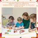 Halloscume 36 Sets Thanksgiving Crafts Kit DIY Tissue Paper Sign Crafts Turkey Pumpkin Fruit Truck Suncatchers Kits Decor for Thanksgiving School Fall Harvest Religious Party Fun Activities