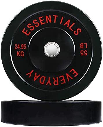 1Pack 55LB  BalanceFrom Color Coded Olympic Bumper Plate Weight Plate