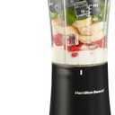 Hamilton Beach Portable for Shakes and Smoothies, 14 Oz BPA Free Travel Cup & Lid, Durable Stainless Steel Blades, Personal Smoothie, Black (51101AG)