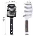 Boar Bristle Hair Brush Set - Dry/Wet Hair Brushes Detangler for Fine, Thick, Curly Hair - Curved and Vented Hair Brush for Women, Men or Kids