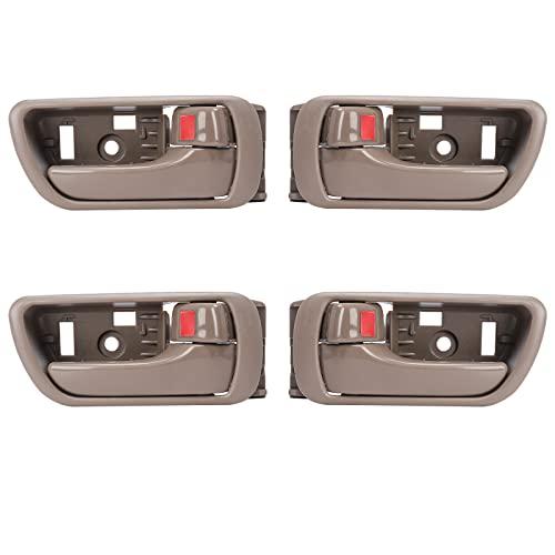 LCWRGS 4Pcs Interior Inside Door Handles Replacement for Toyota Camry 2002 2003 2004 2005 2006, Inner Door Handle Front/Rear Driver & Passenger Side - Beige