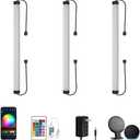 Under Cabinet LED Lighting, Dimmable Under Counter Lights, WiFi Smart Controlled,RGB,12 Inch, Multicolor Linkable Lamps with Remote Control, Compatible with Alexa Google Home (3 Pack)