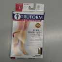 Truform 30-40 mmHg Compression Stockings for Men and Women, Knee High Length, Closed Toe, Beige, Large