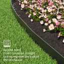 33FT Landscape Edging 4 in Tall with 45 Spikes, Garden Edging Border and 1 Hammer, Plastic Landscape Edging Border Lawn Edging for Landscaping, Flower Beds, Yard