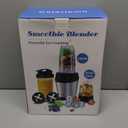 12-Piece Smoothie Blender Maker 25,000 RPM Personal Blender for Ice Crushing Smoothies & Frozen Drinks Nuts with 23oz, 32oz, 37oz Portable Cups Two 6-Leaf Stainless Steel Blades, Silver