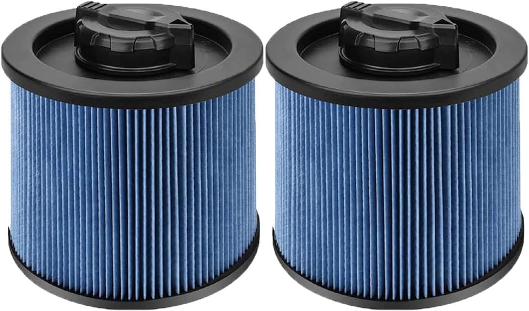 2 Pack DXVC4002 Cartridge Filter Compatible with DeWalt DXV04T, DXV05P, DXV05S, DXV08S, DXV06G 4 Gallon Wet/Dry Vacuum Cleaners