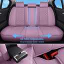 Car Seat Covers Full Set Purple, Luxury Faux Leather Waterproof Non-Slip Women Seat Protector Universal Fit for Most Cars SUVs Trucks Pick-ups,Car Interior Accessories(Purple-Full Set)