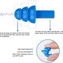 50 Pair Silicone Ear Plugs in Plastic Cases Soft Reusable Comfortable in Bulk Hearing Protection Water Earplugs Shower Diving Surfing Waterproof Sports Reusable Ear Plugs for Swimming Adults