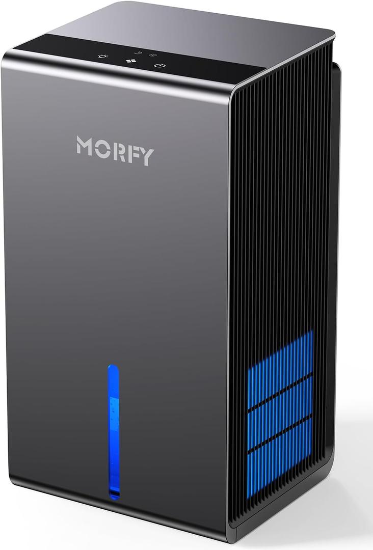 MORFY Dehumidifier, Small Dehumidifier for Bedroom Bathroom RV with Auto Shut Off, Compact Quiet Dehumidifiers for Room Home Closet Laundry Room (60OZ, Gray blue)