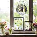 Stained Glass Suncatcher - Mr & Mrs 2026 Wedding Keepsake, Bridal Shower Gift for Newlyweds,Wedding Anniversary Keepsake, Suncatchers for Windows Hanging - Bride's Home Decoration or Ceremony Souvenir