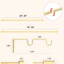 Double Curtain Rods for Windows 28 to 48, 5/8 inch Adjustable Double Curtain Rod, Easy to Install, Suitable for Living Rooms, Bedrooms, Outdoors, Gold