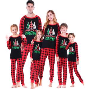 Joyond Family Pajamas For Christmas Halloween Thankgiving Hanukkah 100% Cotton Matching Family Xmas Pjs For Women Men Kids (Black, L)