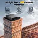Chimney Damper Kit 13"x13", Air Tight Chimney Damper for Wood-Fueled Masonry Fireplaces, Made of Cast Aluminum Material, Energy Efficient, Rust, Rain and Snow Resistant