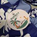 B2prity Women's Tankini Swimsuit Tummy Control Ruched Two Piece Bathing Suit Push Up Modest Swim Suits with Shorts M Print, Navy Blue