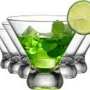 Amazing Abby - Olivia - 10-Ounce Plastic Stemless Martini Glasses (Set of 6), Reusable Cocktail Glasses, BPA-Free, Shatter-Proof, Dishwasher-Safe, Perfect for Poolside, Outdoors, Camping, and More